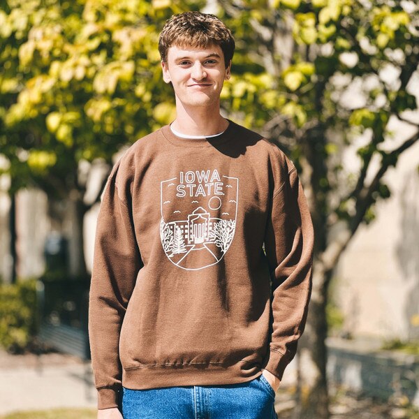 Uscape Iowa State Beardshear Brown Crewneck
